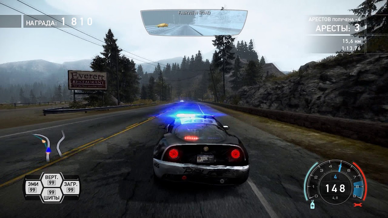 imagen de Alfa Romeo 8c competizione de policia en modo de juego Hot Pursuit